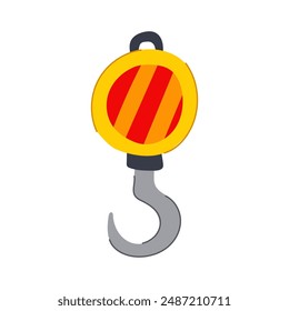 lift crane hook cartoon. construction lifting, heavy industry, sign logo lift crane hook sign. isolated symbol vector illustration