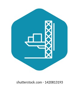 Lift crane platform icon. Outline illustration of lift crane platform vector icon for web design isolated on white background