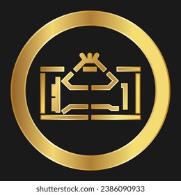 Lift directly behind the load Simple gold icon on product packaging and box