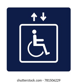 Lift Disabled Icon Sign Stock Vector (Royalty Free) 781506229 ...