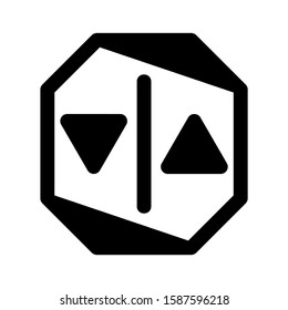 lift door icon isolated sign symbol vector illustration - high quality black style vector icons
