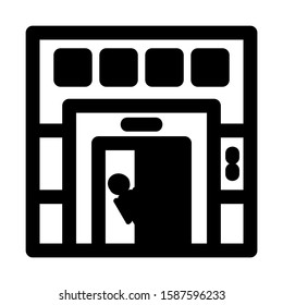 lift door icon isolated sign symbol vector illustration - high quality black style vector icons

