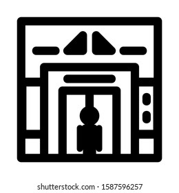 lift door icon isolated sign symbol vector illustration - high quality black style vector icons
