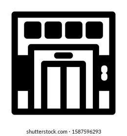 lift door icon isolated sign symbol vector illustration - high quality black style vector icons
