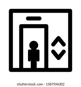 lift door icon isolated sign symbol vector illustration - high quality black style vector icons
