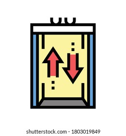 lift up and down color icon vector. lift up and down sign. isolated symbol illustration