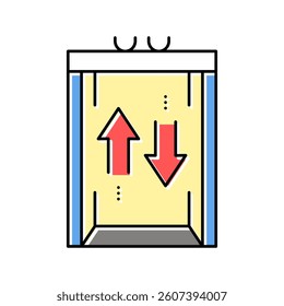 lift up and down color icon vector. lift up and down sign. isolated symbol illustration