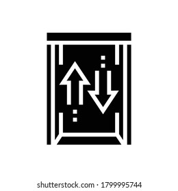 lift up and down glyph icon vector. lift up and down sign. isolated contour symbol black illustration