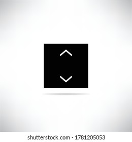 lift up down icon with drop shadow vector illustration