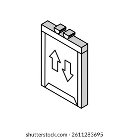 lift up and down isometric icon vector. lift up and down sign. isolated symbol illustration