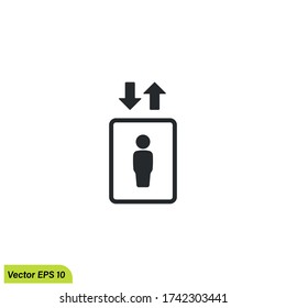 Lift elevator icon illustration, simple design element, vector eps 10