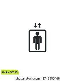 Lift Lift Icon Illustration, einfaches Design Element, Vektor eps 10