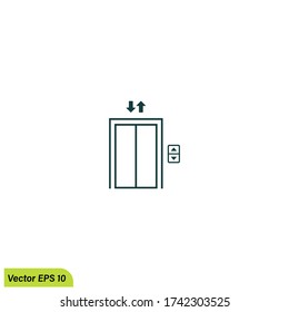 Lift elevator icon illustration, simple design element, vector eps 10