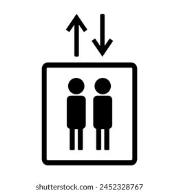 Lift elevator icon sign symbol.