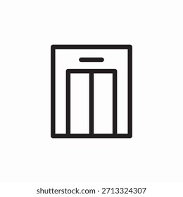 Vector de letrero de icono de ascensor