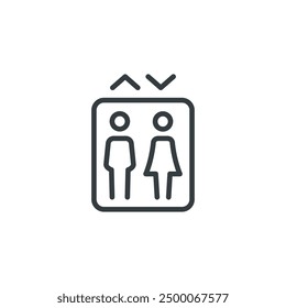 Icono de ascensor, Ilustración vectorial