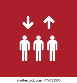 Lift, elevator icon . Vector illustration