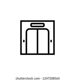 Lift, elevator public facility vector icon