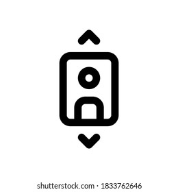 Ascensor, símbolo del elevador Símbolo Icono de construcción, logotipo, vector