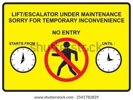 Similar – Image, Stock Photo Elevator Under Maintenance. Out of order sign on elevator door.