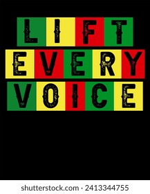 Lift Every Voice Black National Anthem Black Pride History T-Shirt