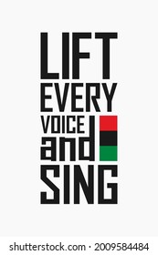 lift every voice and sing typography text