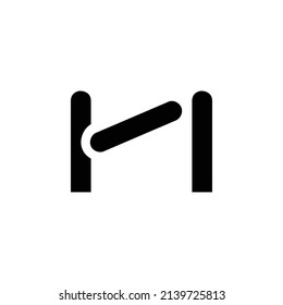 icono de la puerta de elevación. Diseño de estilo plano aislado en un fondo blanco.