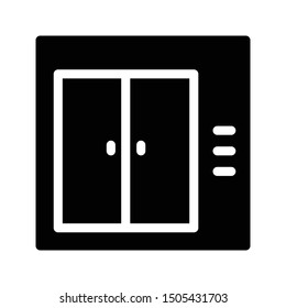 lift glyph flat vector icon