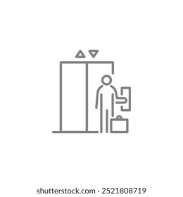 lift Grey icon with white background