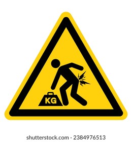 Lift Hazard Symbol Sign, Vector Illustration, Isolate On White Background Label .EPS10