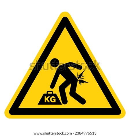 Lift Hazard Symbol Sign, Vector Illustration, Isolate On White Background Label .EPS10