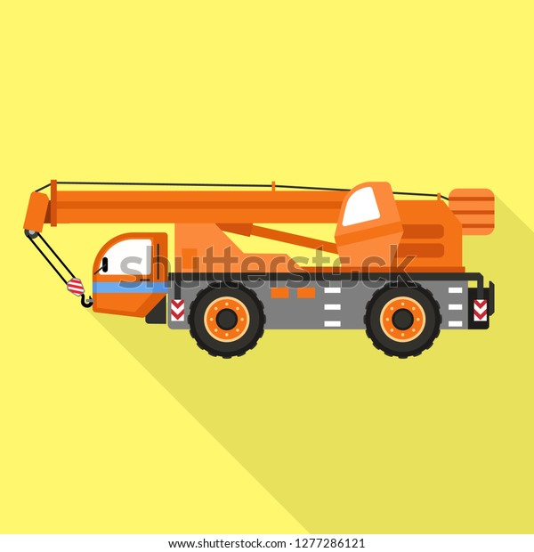 Lift heavy truck icon. Flat illustration\
of lift heavy truck vector icon for web\
design