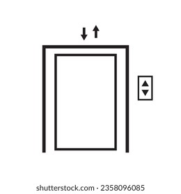 Lift icon design. Lift symbol icon in trendy outline style design. Vector illustration.
