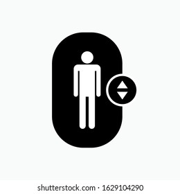 Lift Icon - Elevator Illustration, Sign or Symbol of the Building's Vertical Transportation Elements.
