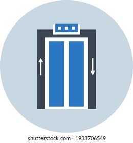 Lift Icon. elevator icon with vector illustration and flat shape.