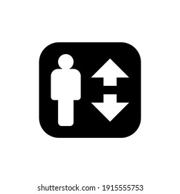 lift icon of glyph style design vector template