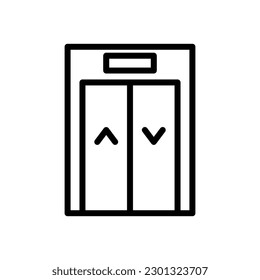 lift icon line style vector