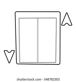 Lift icon. Outline illustration of lift vector icon for web