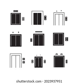 lift icon set. lift pack symbol vector elements for infographic web