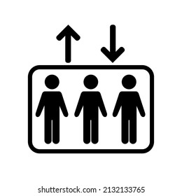Heben Sie das Symbol einzeln auf. Hochwertige Vektorsymbole mit schwarzem Stil