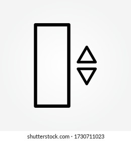 Lift icon template design. vector illustration