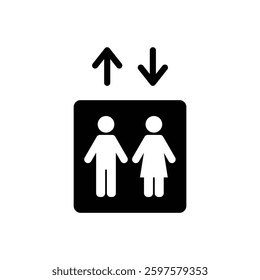 lift icon vector Elevator sign