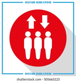 lift icon vector EPS 10, abstract sign elevator  flat design,  illustration modern isolated badge for website or app - stock info graphics