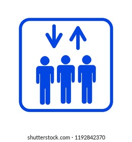 Lift icon. Vector illustration 