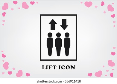 Lift icon vector illustration.