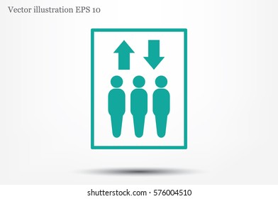 Lift icon vector illustration.
