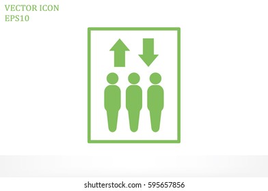 Lift icon vector illustration.