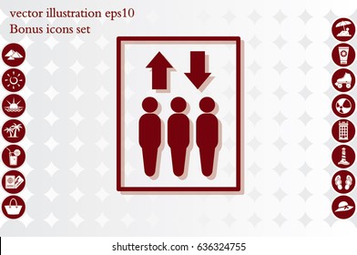 Lift icon vector illustration
