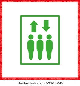 Lift icon vector illustration EPS 10.