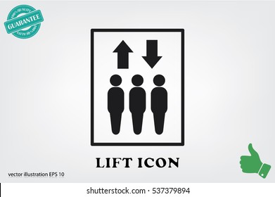 Lift icon vector illustration EPS 10.
